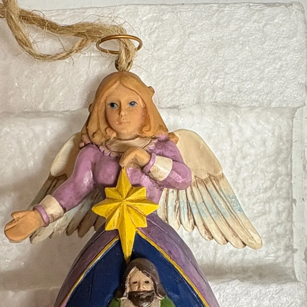 Jim Shore Heartwood Creek Angel Ornament with Nativity Scene - Picture 5 of 7